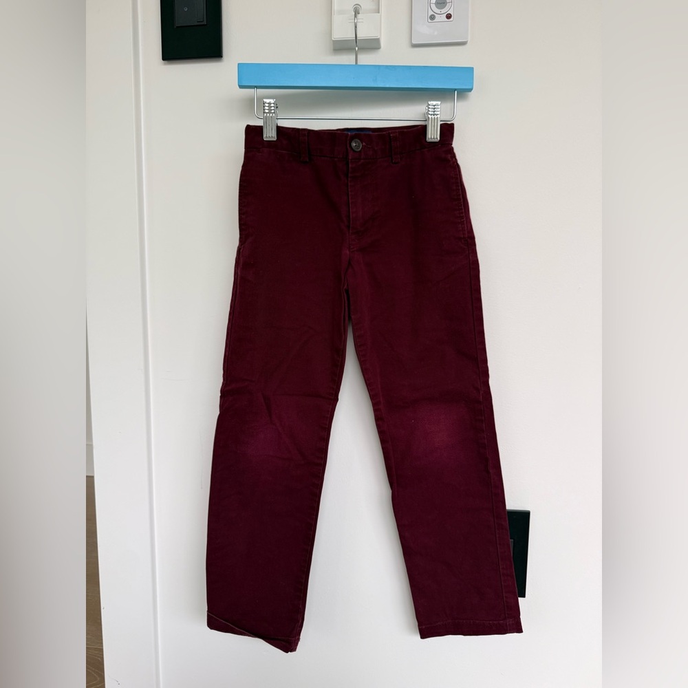Ralph Lauren Maroon Straight-Leg Pants
